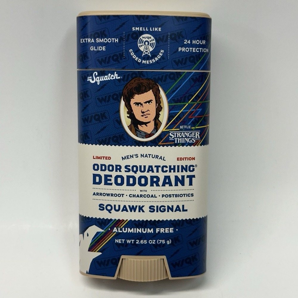 Dr. Squatch Natural Deodorant Stranger‎ Things Squawk Signal 2.65 oz NEW RARE
